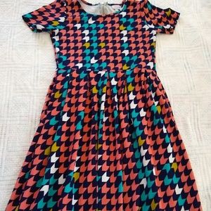 LulaRoe Simply Comfortable Large Pink Peach Dress